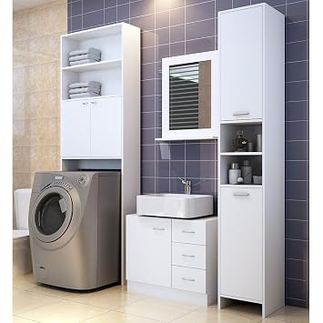 Meuble étagère De Rangement Pour Salle De Bain Toilettes Armoire