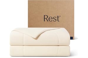 REST® Evercool® Cooling Comforter, King/Cali King, Blanket for Hot Sleepers, All Season Bedding to Keep Cool for Night Sweats, Breathable Lightweight Blanket, 106x90 Inches, Snow Ivory