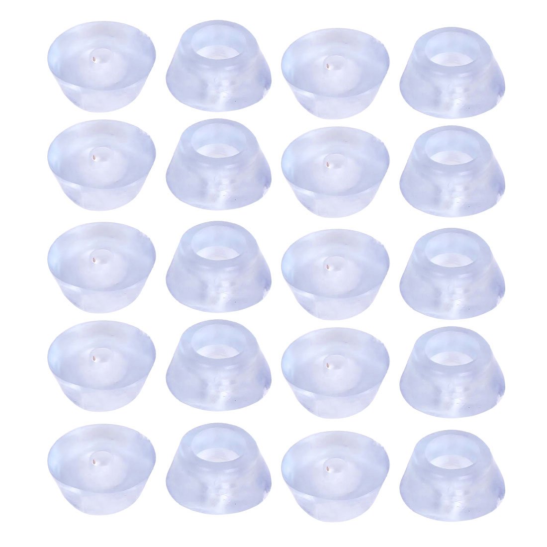 sourcingmap Furniture Table Leg Protector Rubber Feet Pads 28mm x 13mm 20 Pcs