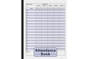 Attendance Book: for Teachers, Simple Attendance Tracker with Space for 30 Names