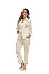 COLORFULLEAF Women's 100% Cotton Long Sleeve Pajama