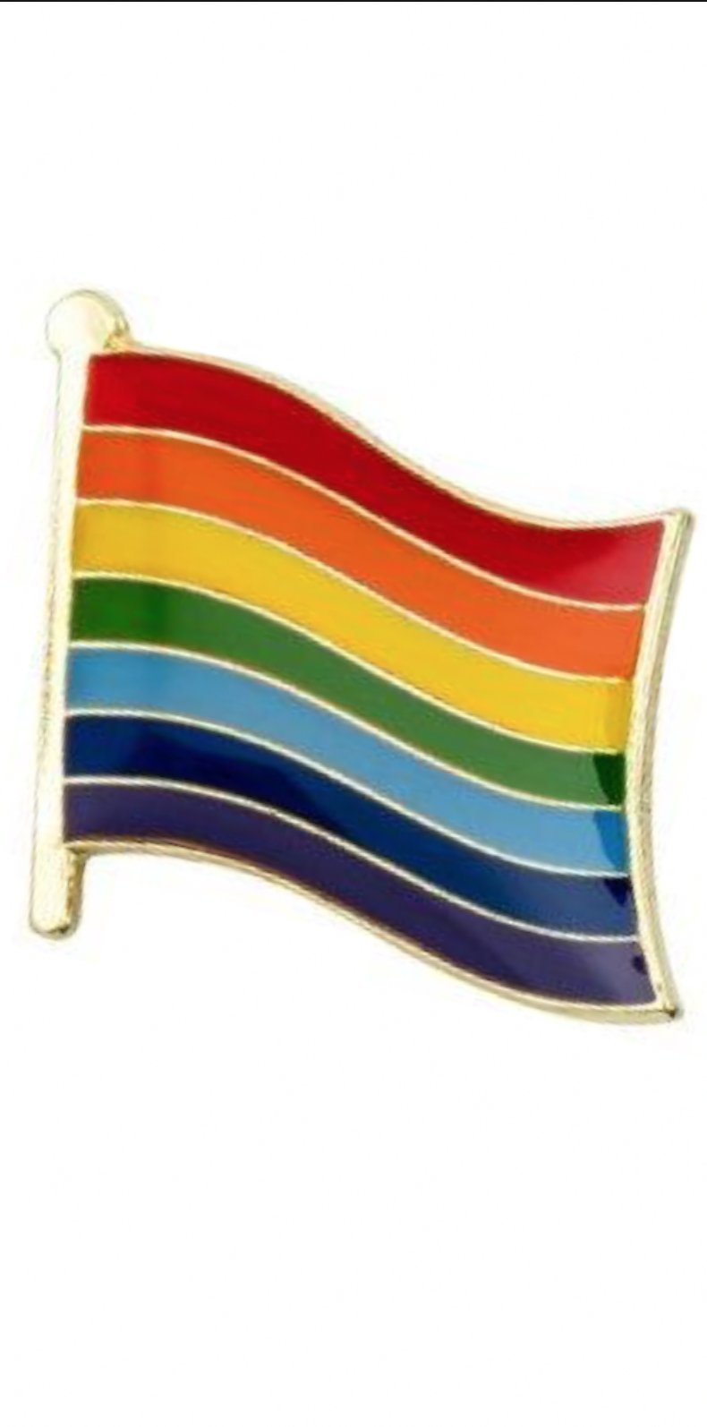 Gay pride pin, rainbow flag, enamel badge, lesbian gift, LGBT present