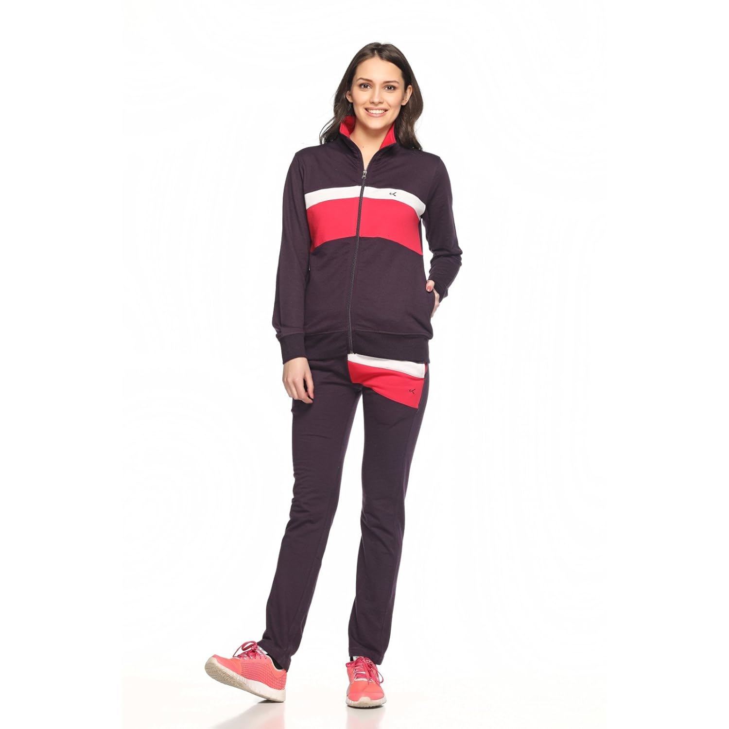 ex10sive fleece wine-rani active wear tracksuit