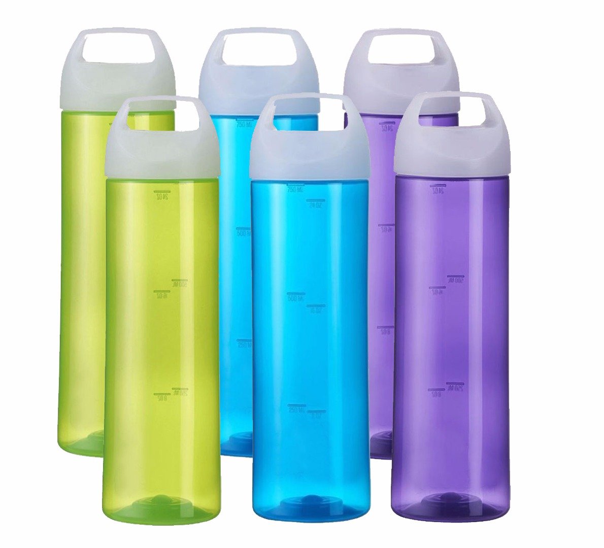 Quechua Polypropylene Stylish Bottle Set, 0.75 Litre Multicolour, Set