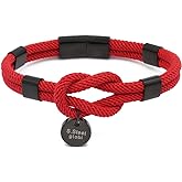 globi Paracord Braided Rope Bracelet for Men Women | Lightweight Nautical Unisex Cuff Bracelet with Stainless Steel Magnetic Clasp