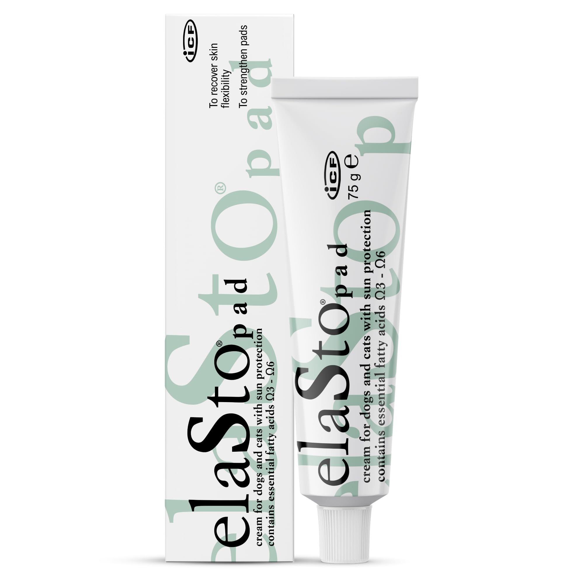 ICF | Elastopad | Dog Paw Balm | Gentle Skin Care for Dogs & Cats | Soothes Dry Paws, Noses, and Skin | Moisturizes and Protects | 75g