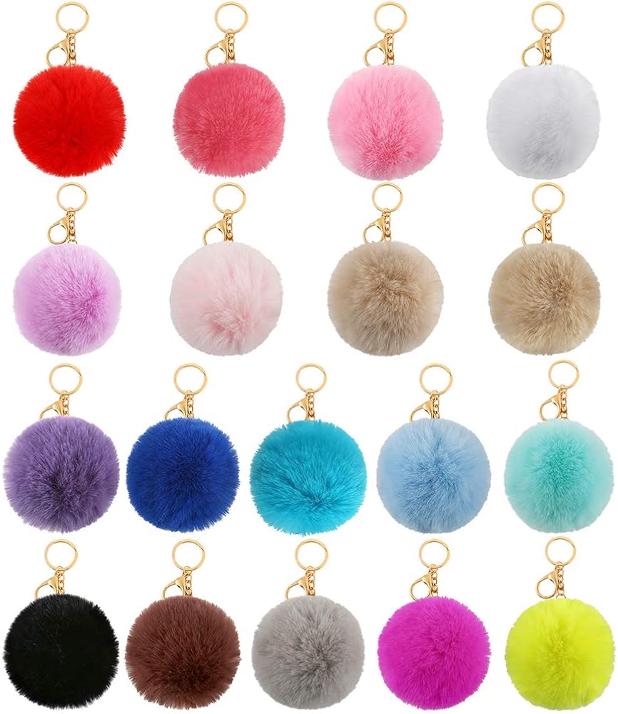 12 Pcs 4 Inch DIY Faux Fox Fur Fluffy Pom Pom Ball- Faux Fox Fur Pom Poms With Elastic Loop Removable Knitting Hat Accessories For Hats