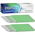 FifthPulse Disposable Surgical Scalpel Knife #11 - Ten Individually Wrapped Sterile Scalpel Blades With Safety Grip