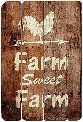 Midwest Cbk Valla De Madera Signo Granja Dulce Granja Gallo Pared Arte Amazon Es Hogar