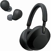 Sony WH-1000XM5 Premium Noise Canceling Headphones (Black) with Free WF-C700N Truly Wireless Noise Canceling Earbuds (Black)