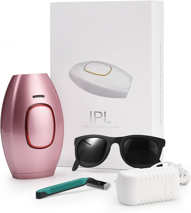 TOPEV IPL Hair Remover, 500,000 Flashes, 5 Energy Levels, Rose Gold