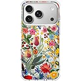 MOSNOVO for iPhone 17 Pro Case | Compatible with Magsafe | Military Grade 6.6ft Drop Tested | Camera Control | Clear with in The Garden Design