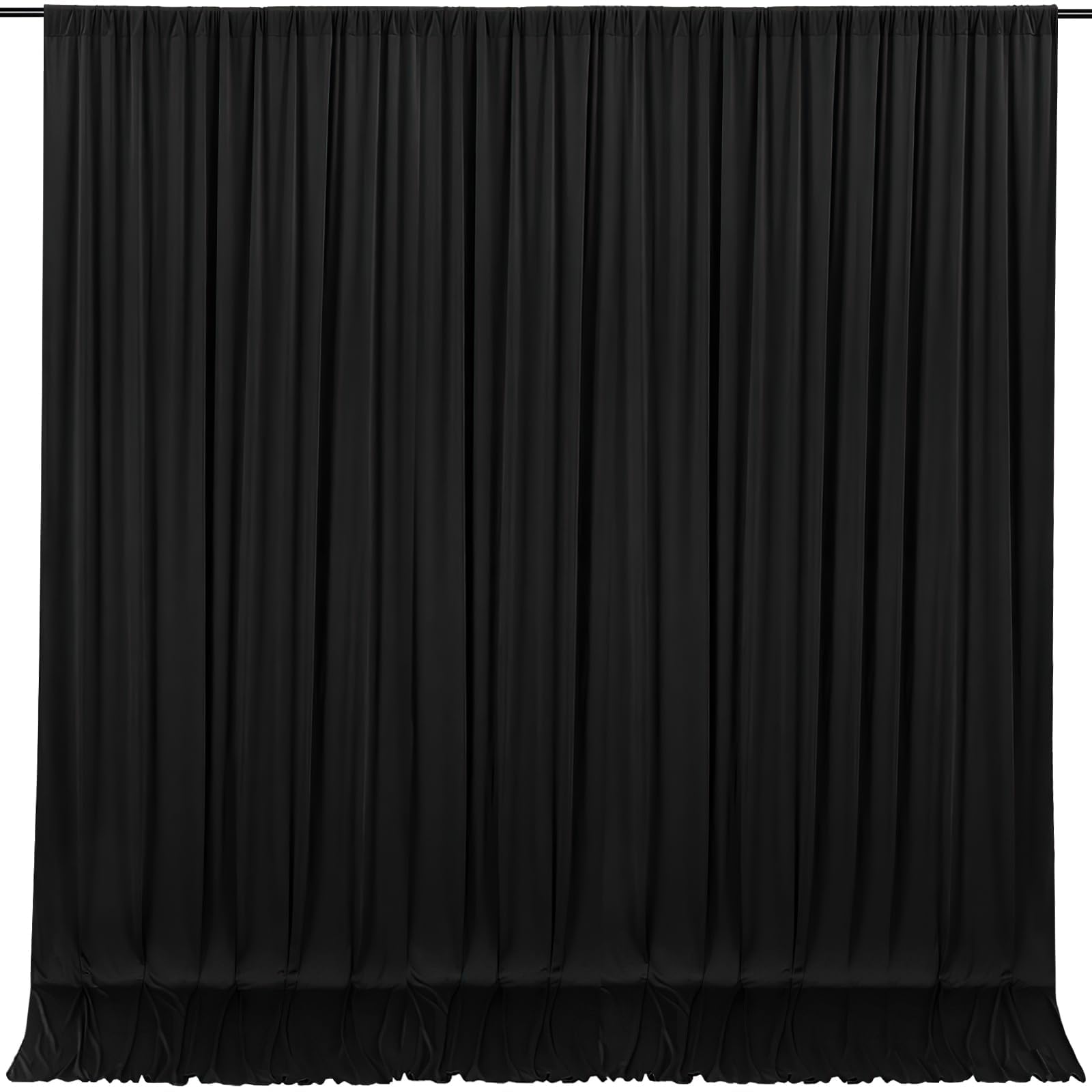 Black Backdrop Curtains for Party: Photo Polyester Drapes 4 Panels 5ft x 8ft Wedding Halloween Ceremony Background Image Black Backdrop Curtains for Party: Photo Polyester Drapes 4 Panels 5ft x 8ft Wedding Halloween Ceremony Background Image