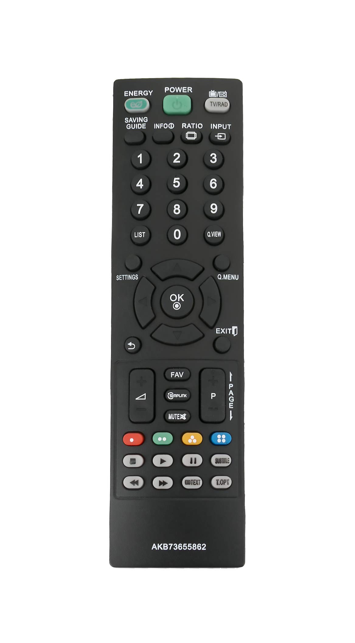 AKB73655862 replacement remote control - VINABTY Remote control AKB73655862 fit for LG TV 32LS3450 42LS3450 AKB74115502 Remote Controller