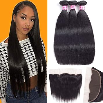 Amazon Com Brazilian Straight Hair 13x4 Lace Frontal Closure