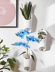 ICBOX Blue Orchids Artificial Flowers 6 PCS Fake