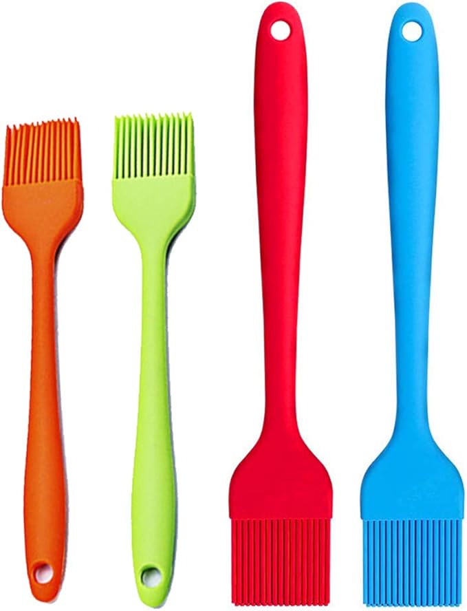 Silicone Pastry Brush, 4Packs Heat Durable Resistant BBQ