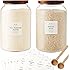 CZSZYGHBAO 2 PCS Large Glass Jar with Airtight Lid, Glass Food Storage Jars for Tea,Spice,Cereal, Egg,Flour,Coffee and More(1
