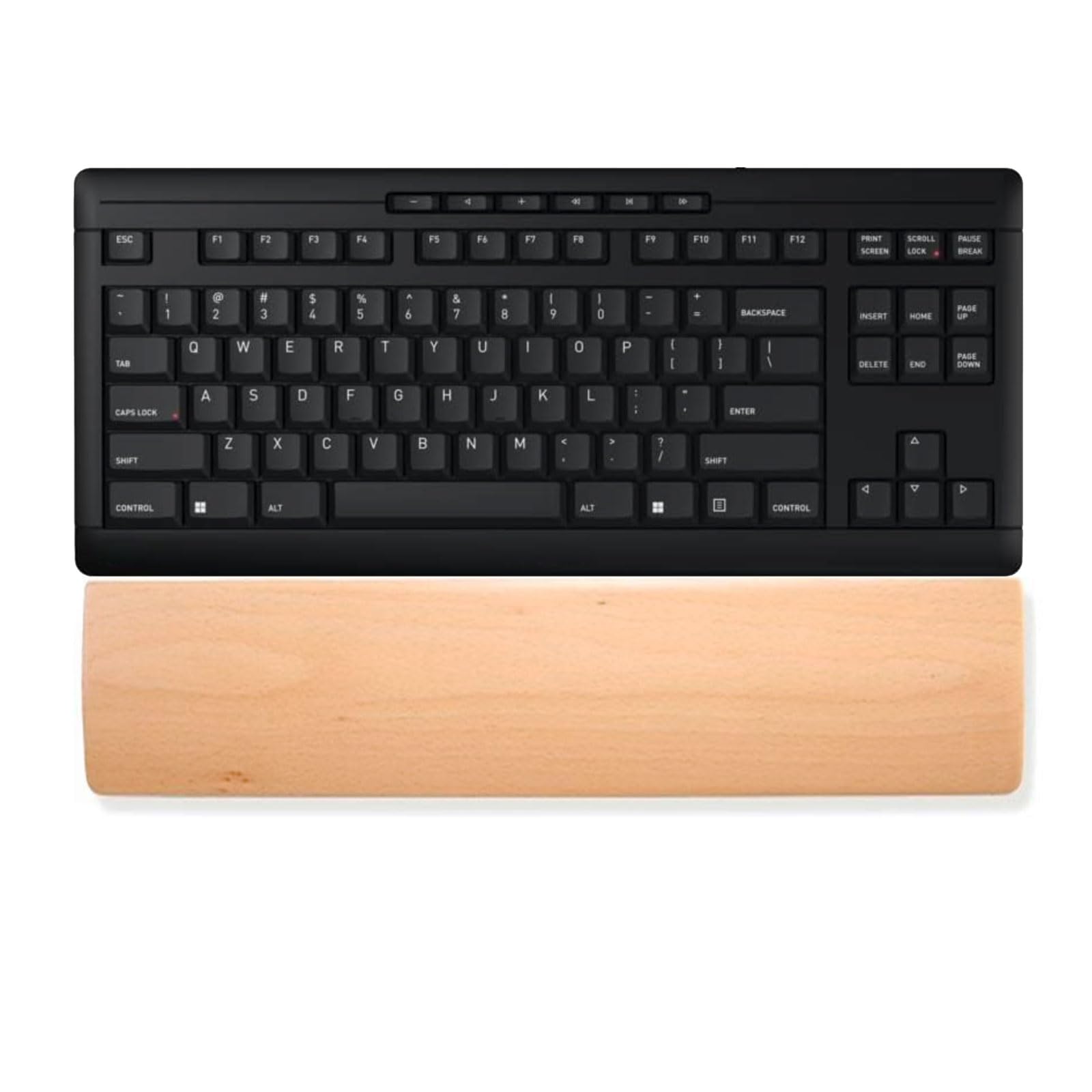 HomeDo Wooden Wrist Rest for Mechanical Keyboards, Support pad for Palm, Ergonomic Rest for Typing and Gaming (Beech, 36x8cm) — image 1
