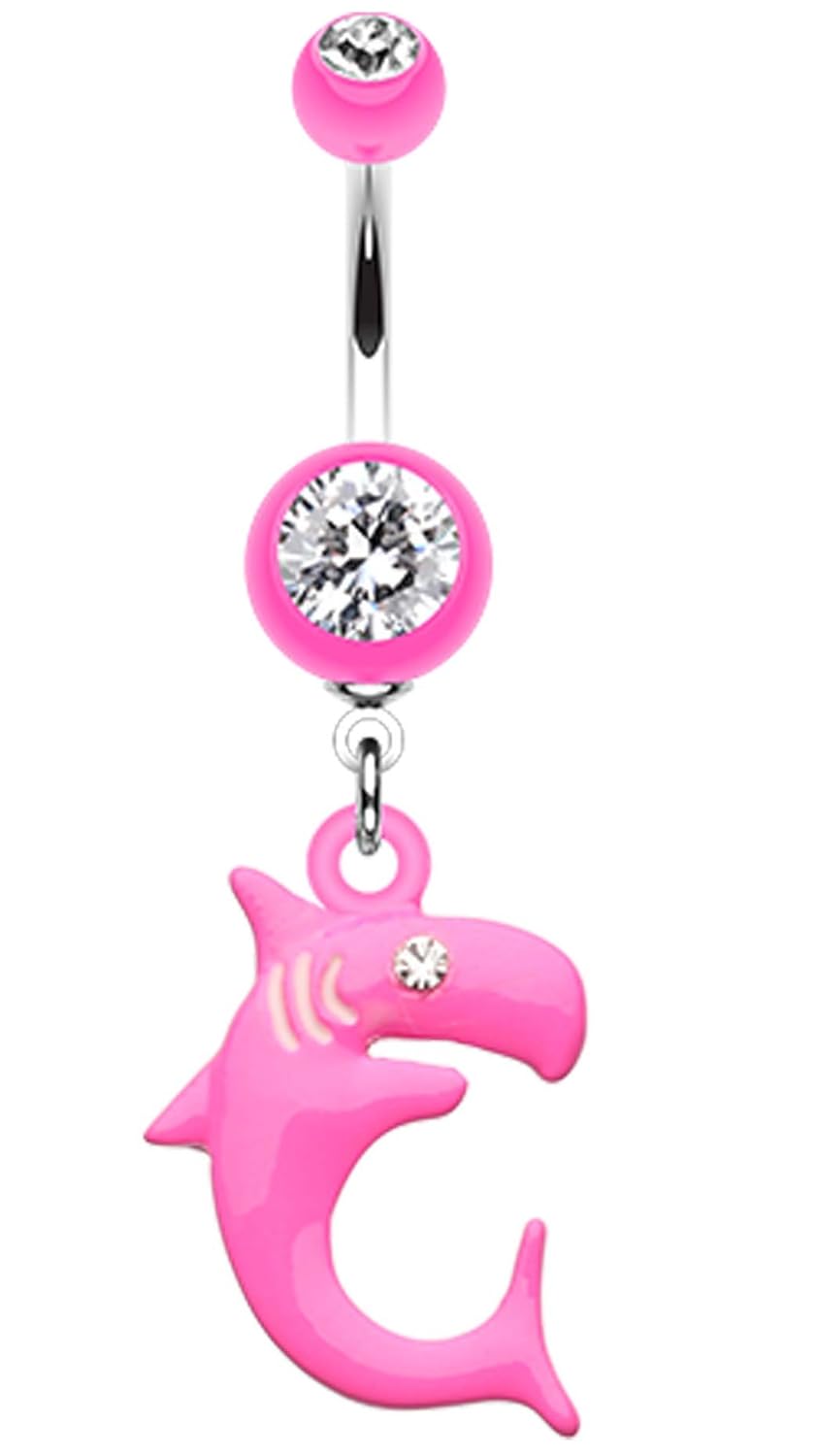 Shark Attack! Belly Button Ring - 14 GA (1.6mm) - Sold Individually