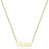 Aimber 18K Gold Plated Astrology Necklace for Women Jewelry,12 Zodiac Pendant Horoscope Constellations Necklace