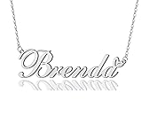 AOLO Brenda Heart Name Necklace Silver Stainless
