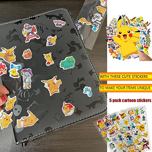 Trading Card Binder Compatible with Pokemon Card,Fits 400 Cards with 50