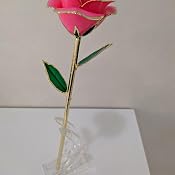 Rosa Eterna 24K Oro – Vera Rosa Placcata Oro Con Supporto, Regalo Per Sempre Per La Festa Della Mamma O Anniversario - 4