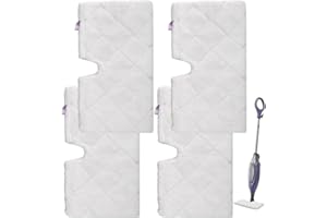 Sgizoku S3501 S3601 Steam Mop Replacement Pads for Shark S3501 S3601 S3550 S3801 S3901 S3601D S3801CO S3901D S3455K S2902 SE450 Steam and Scrub Pocket Mop Steamer Pads (4 Soft Pads)