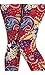 VIV Collection Plus Size Printed Brushed Ultra Soft Leggings (Fiery Paisley)