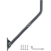 CEKAY Universal Antenna Mounting Pole 1.5" Dia x 35" L, Heavy Duty J Mount for Starlink, Weather Station & All Types of Antennas, Adjustable Pivot Lock Bracket for Wall, Eave & Roof