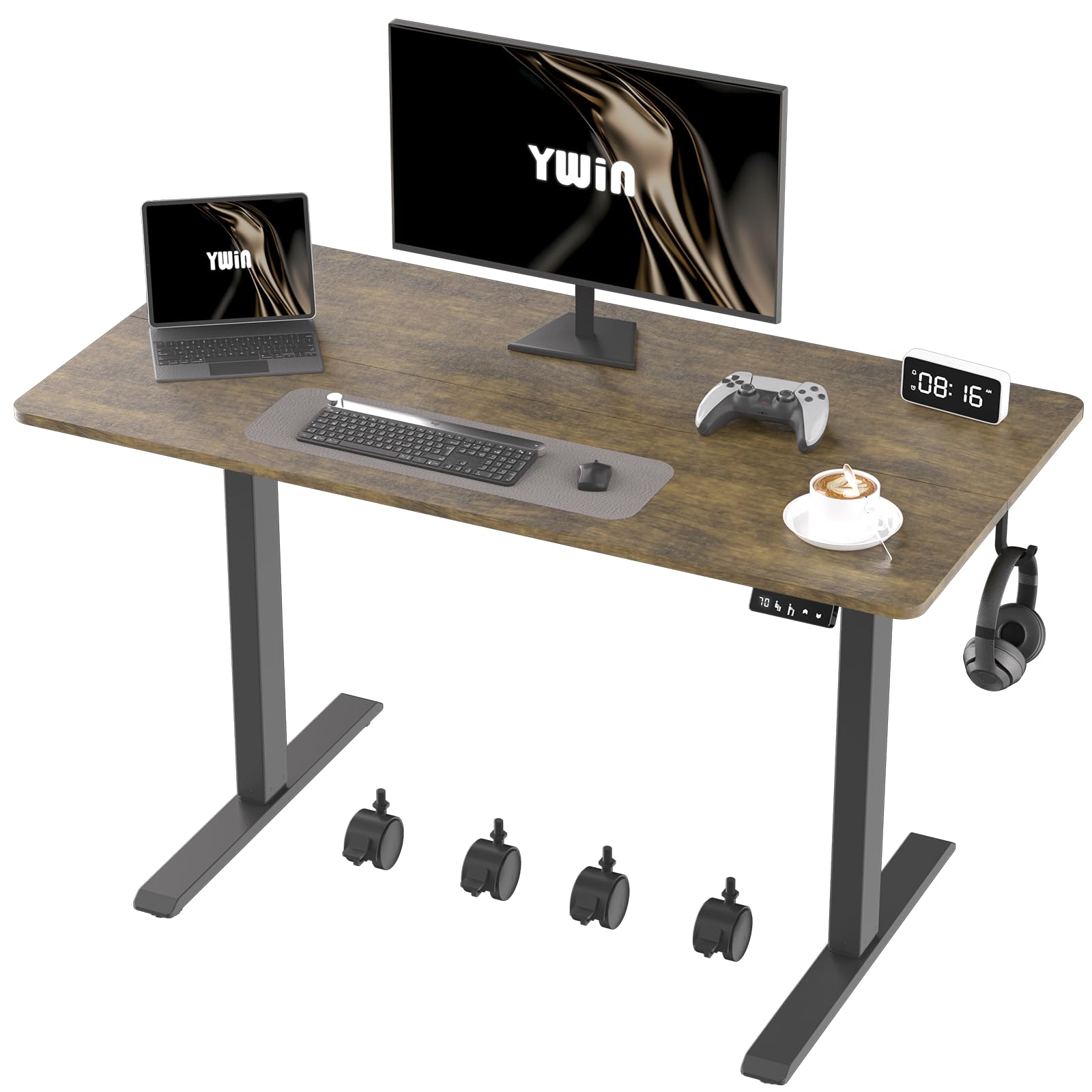Photo 1 of Ywin Electric Height Adjustable Standing Desk, 48 x 24 inches, Ergonomic Stand Up Desk for Home Office