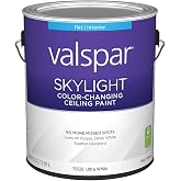 Valspar 1 Gallon 15028 Ultra White Skylight Color-Changing Ceiling Paint, Flat