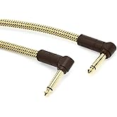 Fender Deluxe Series Instrument Cable, Angle/Angle, Tweed, 3ft