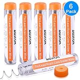 AUSTOR 6 Pack 60-40 Rosin Core Solder, Solder Wire Tin Lead Electrical Soldering Tools Diameter 0.8mm, 20g