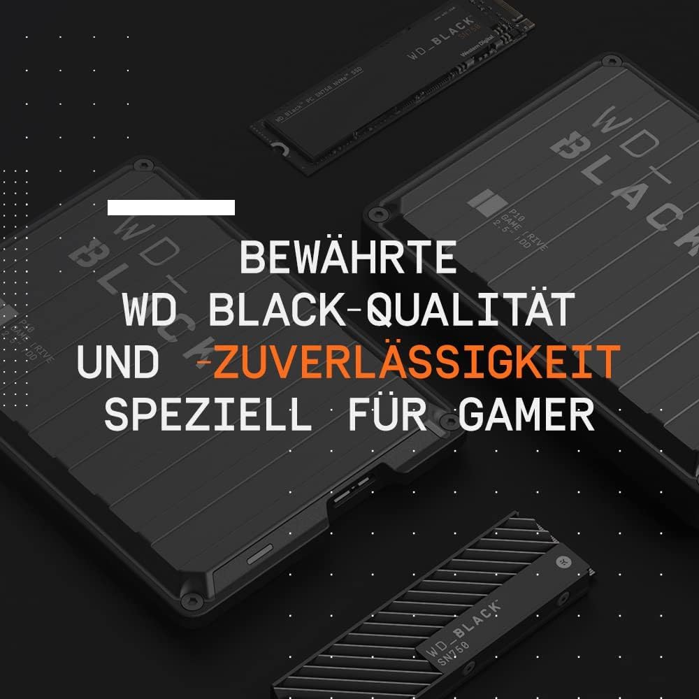WD_BLACK P10 Game Drive 5 TB externe Festplatte (mobile und robuste High-Perfomance-Festplatte, für Konsole und PC, bis zu 125 Spiele speichern) Schwarz 8