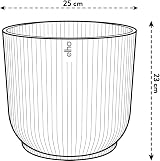elho Vibes Fold Round 25 Flower Pot 100% Recycled Plastic Black view 6
