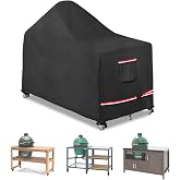Wavecover Grill Cover for 60 Inch Big Green Egg Grill Table, Waterproof Heavy Duty Outdoor Grill Cover, Kamado Ceramic BBQ Grill Cover, XL Green Egg Cover, Grill Cart Cover