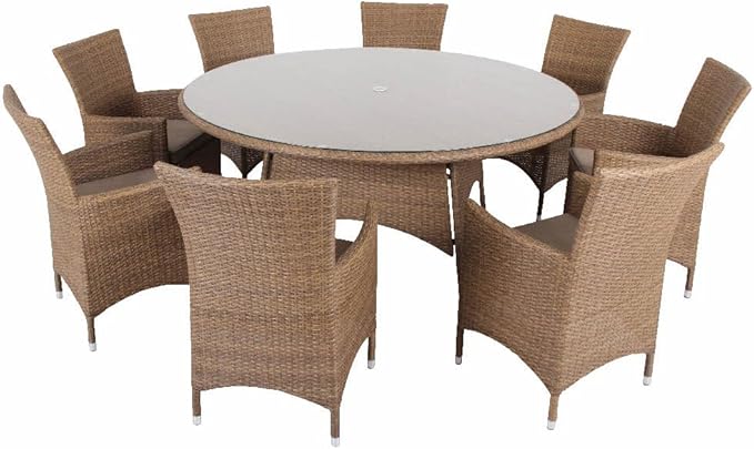 Henley 8 Seat Rattan Garden Furniture Set from Green Room Leisuregrow