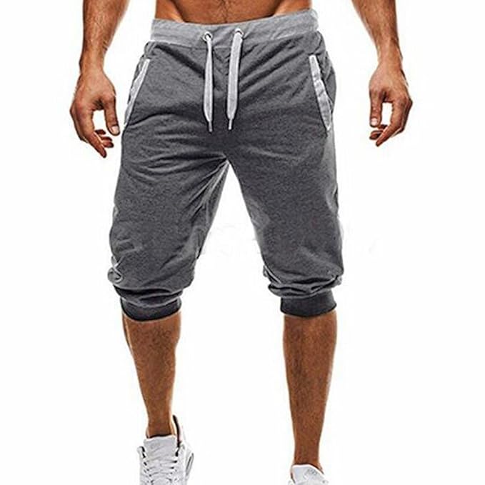 Amazon.com: Men Shorts Pants Cotton Casual Patchwork Comfort ...