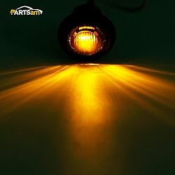 Partsam 5x 3/4" Mini Smoke Lens Amber LED Clearance