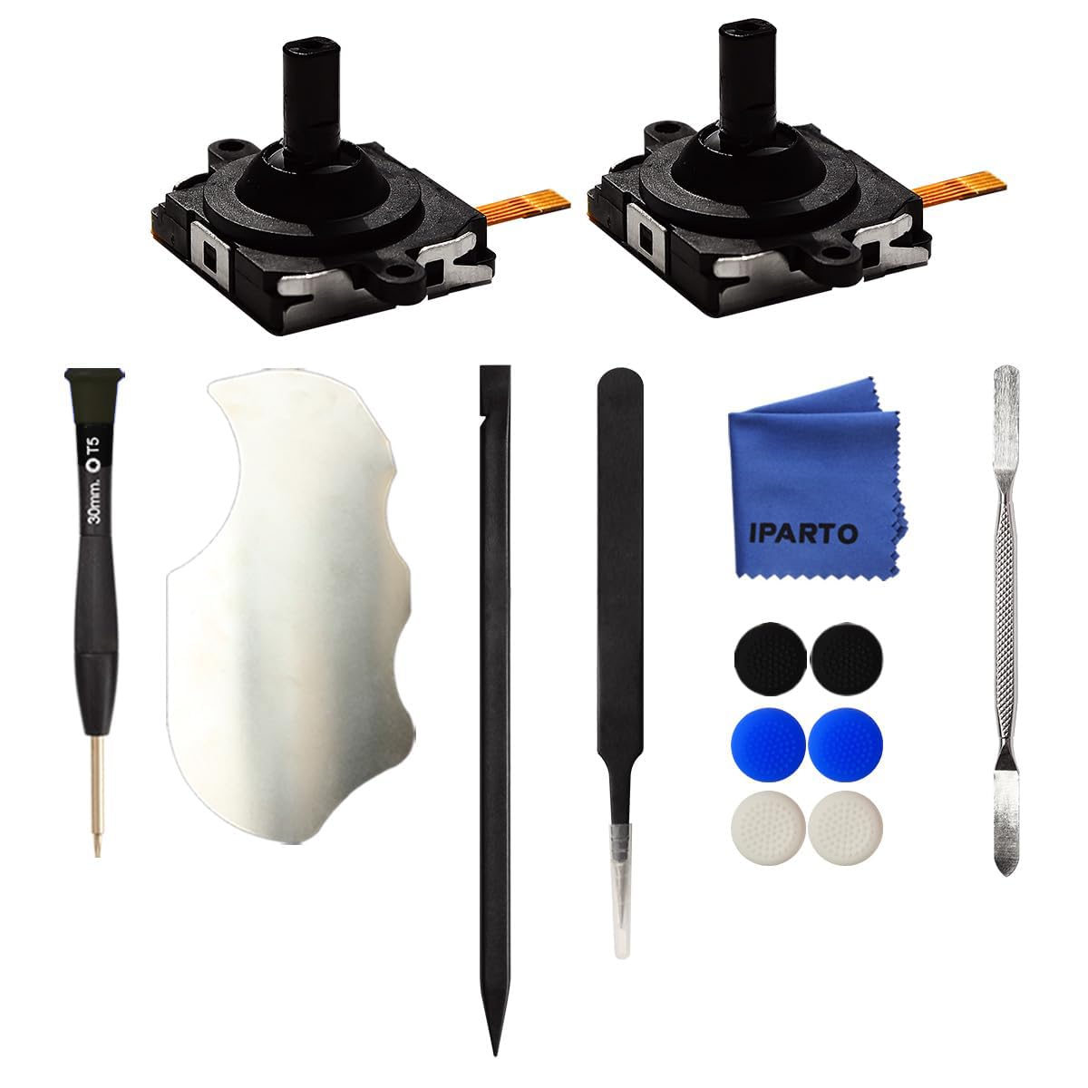 iParto 2 Pack Joystick Replacement for Oculus Quest 3 / Quest 3S Controller Analog ThumbStick Replacement for Meta Quest 3 / Quest 3S Controller with Tools