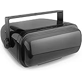 Pyle Durable Universal Marine Stereo Cover - Water Resistant Boat Radio Protector Shield with Flip-up Door & Neoprene Gasket