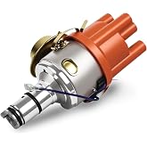 Vacuum Advance Distributor with Cap &amp; Rotor Compatible with Volkswagen Beetle Campmobile Fastback Karmann Ghia Rabbit Scirocco - 1.5L/1.6L 4 Cyl Replace 0231178003