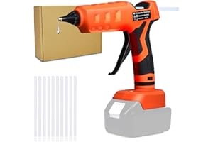 FIIHIO Hot Glue Gun for Makita 18V Batteries, Full Size High Temperature 100W Fast Preheating Heavy Duty Industrial Gluegun, for Arts、Jewelry、Crafts 、DIY with 10 Glue Sticks