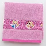 Disney Princess Bath Towel - Cinderella, Rapunzel, Belle and Aurora