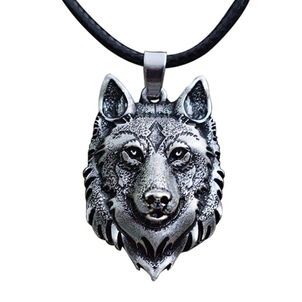 southbankstore Viking Wolf Head Necklace - Norse Fenrir Pendant of Nordic Scandinavian Amulet