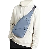 SEAFEW Blue Sling Crossbody Backpack Shoulder Bag for Men Women - Small One Strap Sling Bag Fanny Pack Daypack, Waterproof Nylon Chest Bag for Motorcycle Hiking Travel Gym Sport