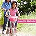 Bikes On Hikes Girl’s Bicycle Decorations Set - Fun Bicycle Decor w/ Beads, Rear View Mirror, Handlebar Streamers & Basket - Complete Bike Decoration Kit For Kids