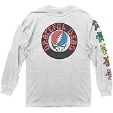 Ripple Junction Grateful Dead Men's Long Sleeve T-Shirt Steal Your Face Stealie Dancing Bears Officially Licensed